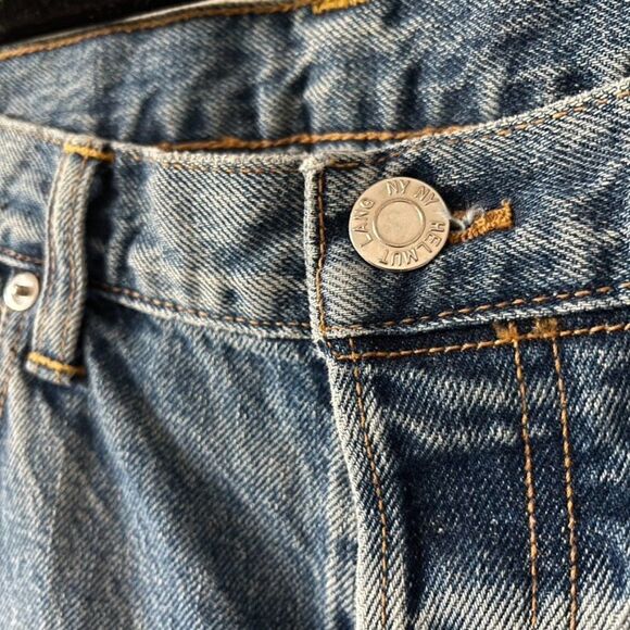 HELMUT LANG Light-Wash Crease Straight-Leg Jeans - Picture 4 of 9